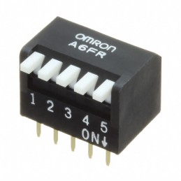 1 pcs : A6FR-5104 - SWITCH PIANO DIP SPST 0.025A 24V