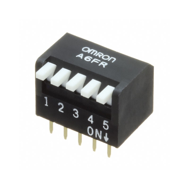 1 pcs : A6FR-5104 - SWITCH PIANO DIP SPST 0.025A 24V