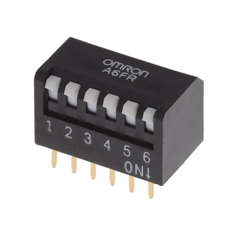 1 pcs : A6FR-6101 - SWITCH PIANO DIP SPST 0.025A 24V