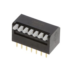1 pcs : A6FR-7104 - SWITCH PIANO DIP SPST 0.025A 24V