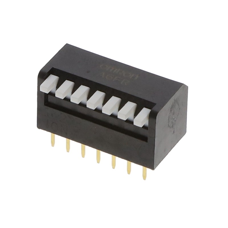 1 pcs : A6FR-7104 - SWITCH PIANO DIP SPST 0.025A 24V