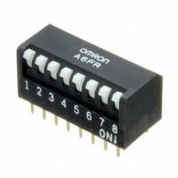1 pcs : A6FR-8101 - SWITCH PIANO DIP SPST 0.025A 24V