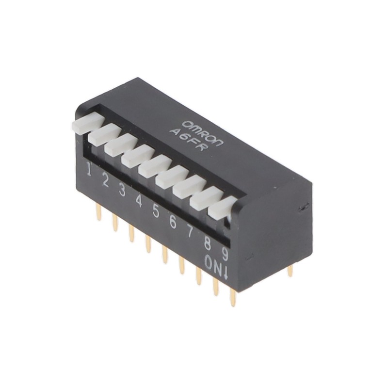 1 pcs : A6FR-9104 - SWITCH PIANO DIP SPST 0.025A 24V