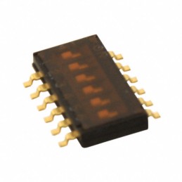 1 pcs : A6H-6102(VNM) - SWITCH SLIDE DIP SPST 0.025A 24V