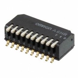 1 pcs : A6HR-0104-R100 - SWITCH PIANO DIP SPST 0.025A 24V