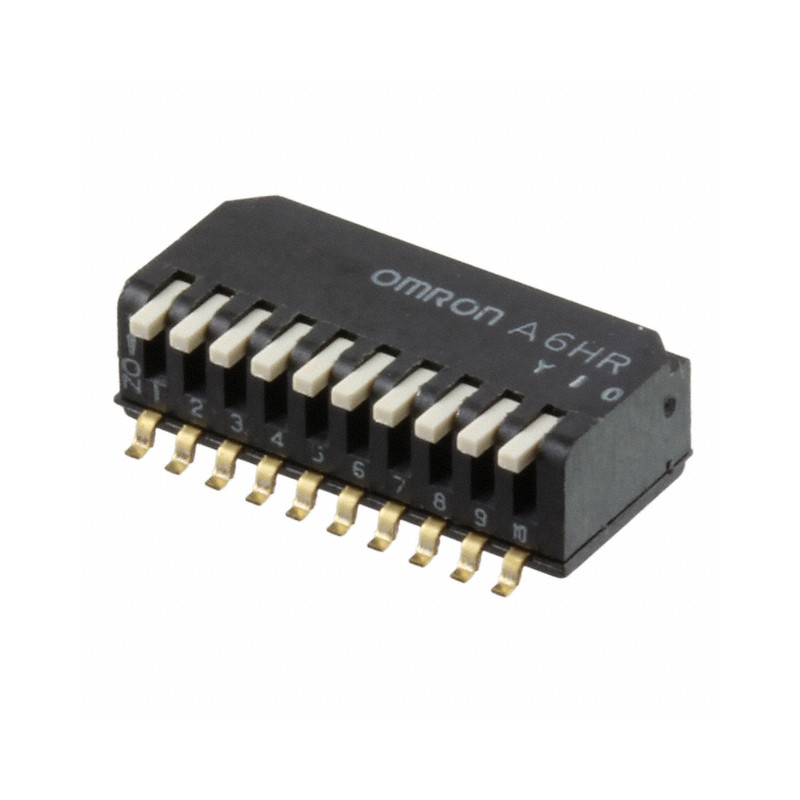 1 pcs : A6HR-0104-R100 - SWITCH PIANO DIP SPST 0.025A 24V
