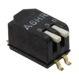 1 pcs : A6HR-2104-R100 - SWITCH PIANO DIP SPST 0.025A 24V