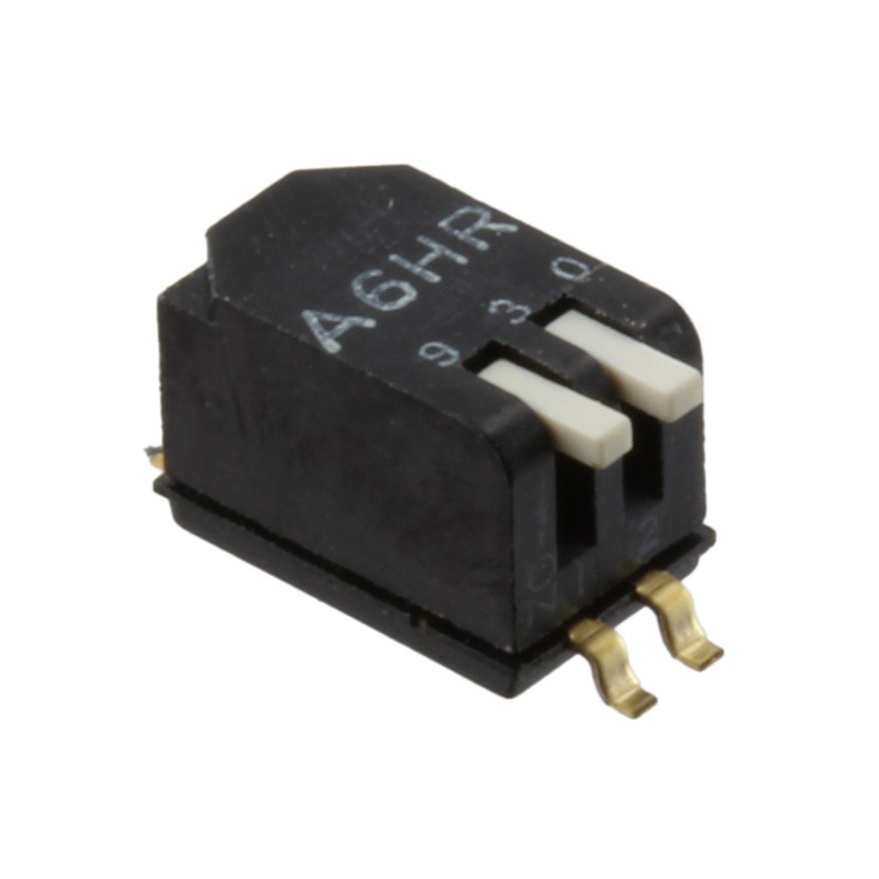 1 pcs : A6HR-2104-R100 - SWITCH PIANO DIP SPST 0.025A 24V