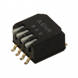 1 pcs : A6HR-4104 - SWITCH PIANO DIP SPST 0.025A 24V