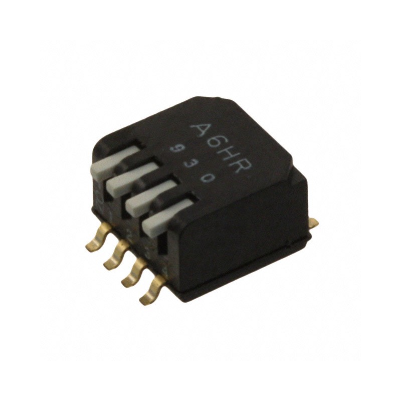 1 pcs : A6HR-4104-PM - SWITCH PIANO DIP SPST 0.025A 24V