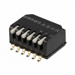 1 pcs : A6HR-6104 - SWITCH PIANO DIP SPST 0.025A 24V