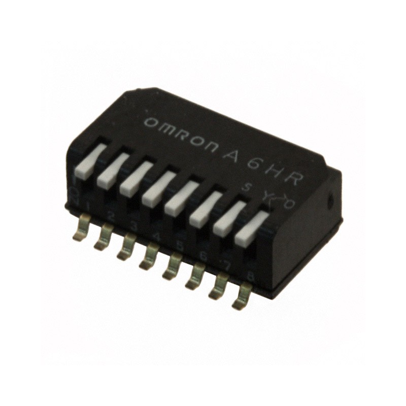 1 pcs : A6HR-8104 - SWITCH PIANO DIP SPST 0.025A 24V