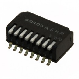 1 pcs : A6HR-8104-PM - SWITCH PIANO DIP SPST 0.025A 24V