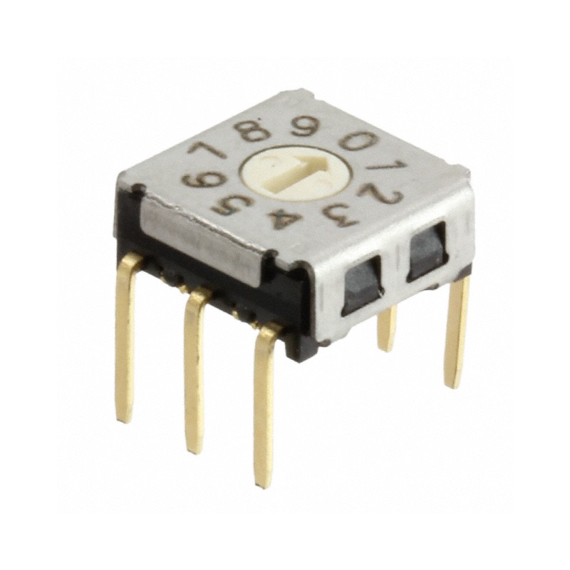 1 pcs : A6K-102RF - SWITCH ROTARY DIP BCD 0.025A 24V
