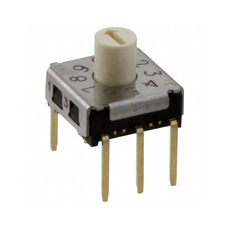 1 pcs : A6K-102RS - SWITCH ROTARY DIP BCD 0.025A 24V