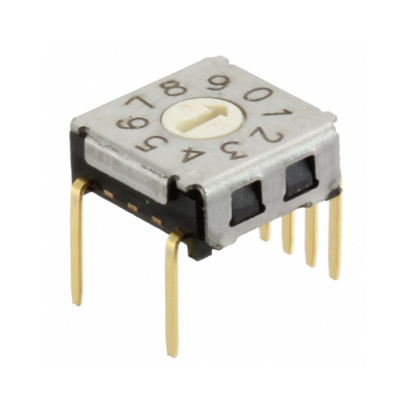 1 pcs : A6K-104RF - SWITCH ROTARY DIP BCD 0.025A 24V