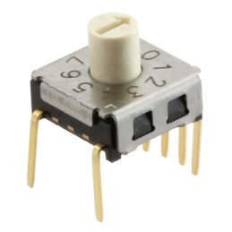 1 pcs : A6K-104RS - SWITCH ROTARY DIP BCD 0.025A 24V