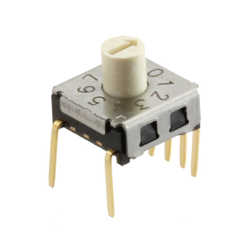 1 pcs : A6K-104RS - SWITCH ROTARY DIP BCD 0.025A 24V