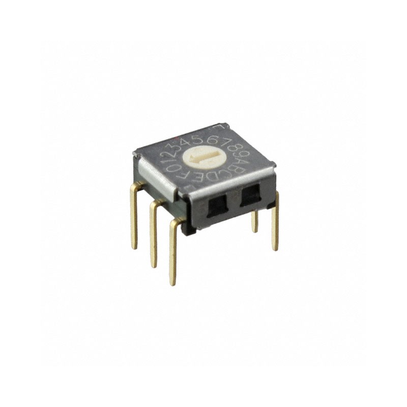 1 pcs : A6K-162RF - SWITCH ROTARY DIP HEX 0.025A 24V