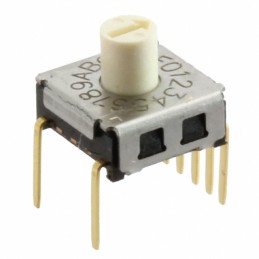 1 pcs : A6K-164RS - SWITCH ROTARY DIP HEX 0.025A 24V