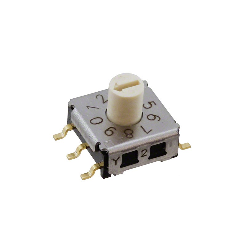 1 pcs : A6KS-102RS - SWITCH ROTARY DIP BCD 0.025A 24V