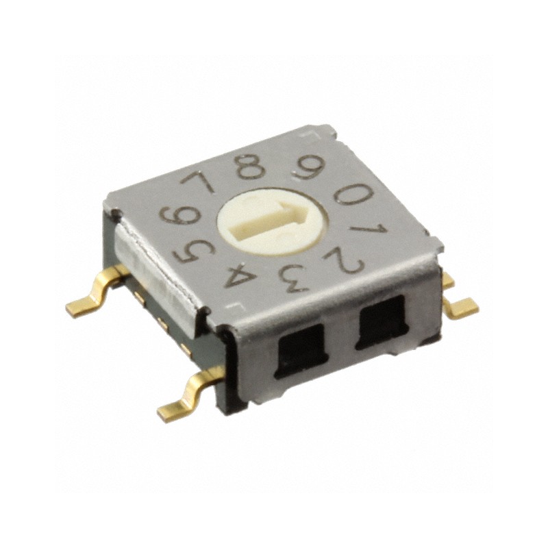1 pcs : A6KS-104RF - SWITCH ROTARY DIP BCD 0.025A 24V