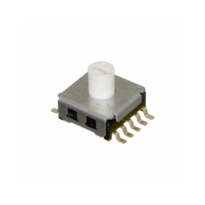 1 pcs : A6KS-104RS - SWITCH ROTARY DIP BCD 0.025A 24V