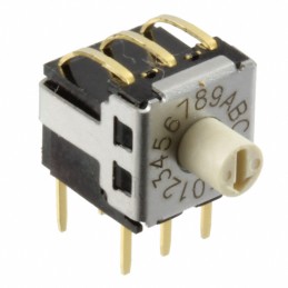 1 pcs : A6KS-162RS - SWITCH ROTARY DIP HEX 0.025A 24V
