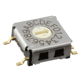 1 pcs : A6KS-164RF - SWITCH ROTARY DIP HEX 0.025A 24V