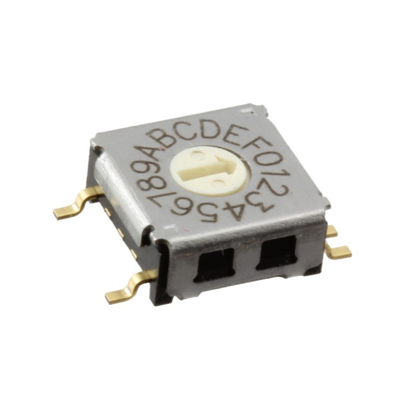 1 pcs : A6KS-164RF - SWITCH ROTARY DIP HEX 0.025A 24V