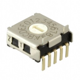 1 pcs : A6KSV-164RF - SWITCH ROTARY DIP HEX 0.025A 24V