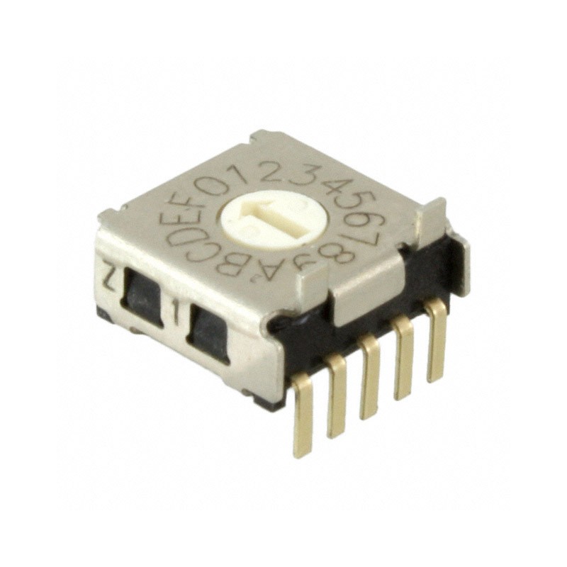 1 pcs : A6KSV-164RF-P - SWITCH ROTARY DIP HEX 0.025A 24V