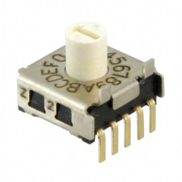 1 pcs : A6KSV-164RS - SWITCH ROTARY DIP HEX 0.025A 24V