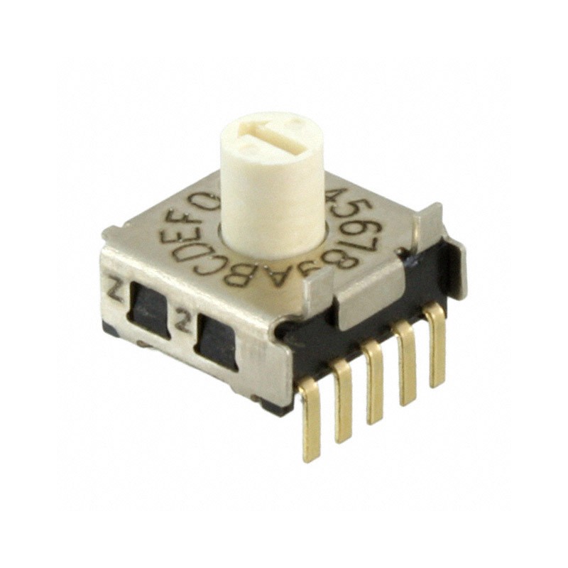 1 pcs : A6KSV-164RS - SWITCH ROTARY DIP HEX 0.025A 24V