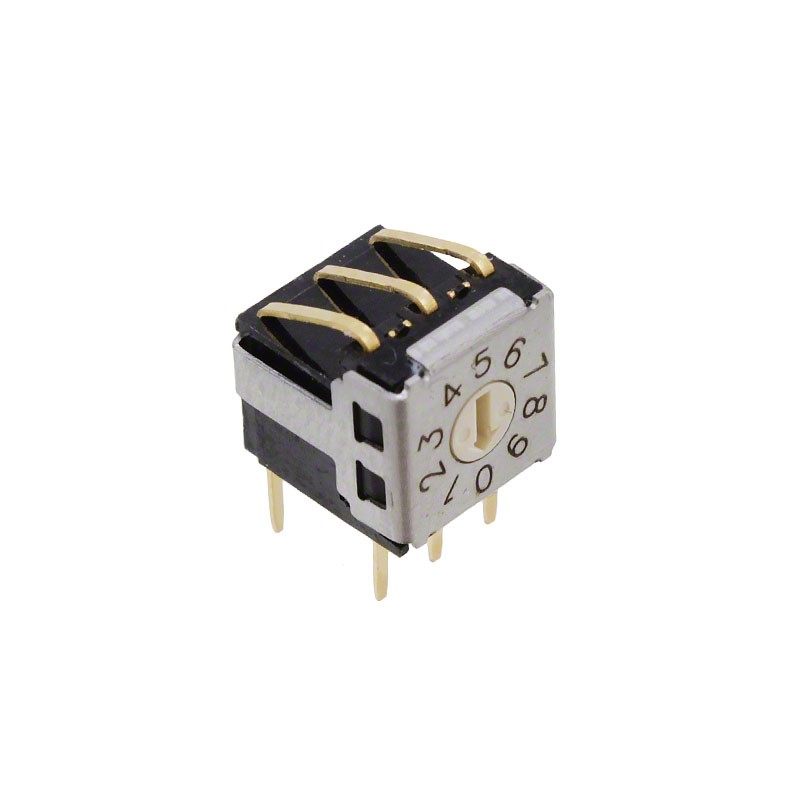 1 pcs : A6KV-102RF - SWITCH ROTARY DIP BCD 0.025A 24V