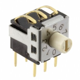 1 pcs : A6KV-102RS - SWITCH ROTARY DIP BCD 0.025A 24V