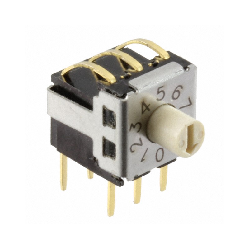 1 pcs : A6KV-102RS - SWITCH ROTARY DIP BCD 0.025A 24V