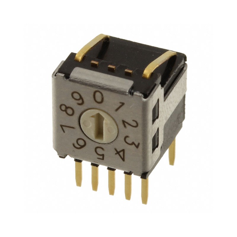 1 pcs : A6KV-104RF - SWITCH ROTARY DIP BCD 0.025A 24V