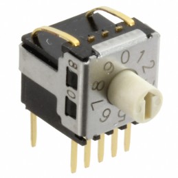 1 pcs : A6KV-104RS - SWITCH ROTARY DIP BCD 0.025A 24V