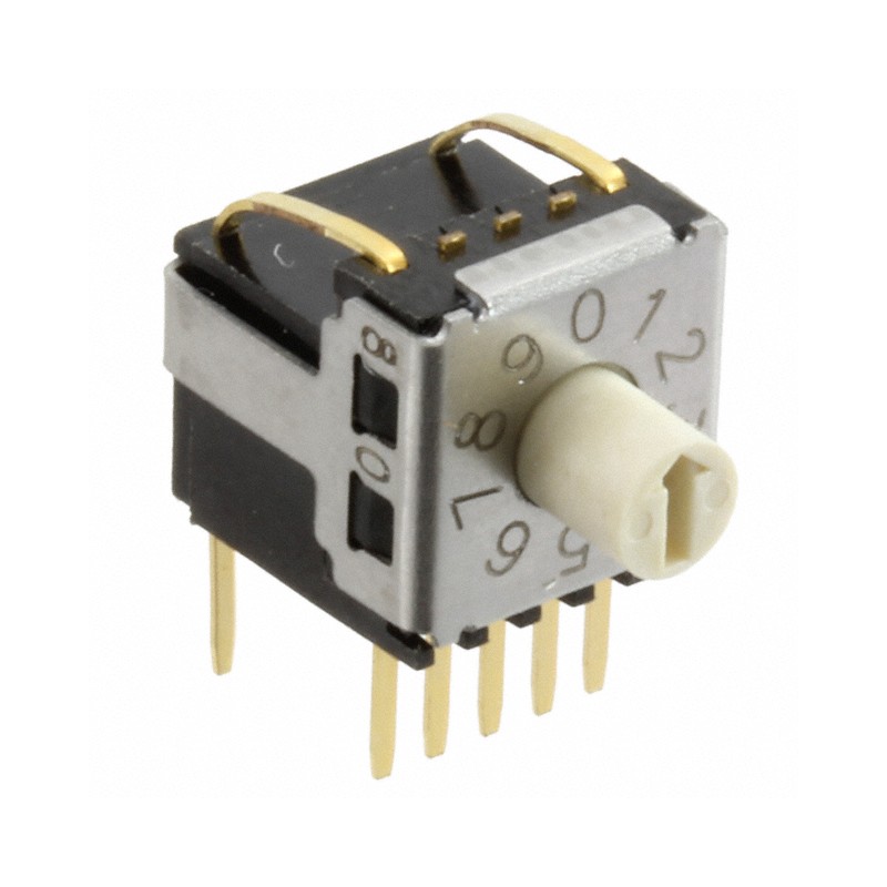 1 pcs : A6KV-104RS - SWITCH ROTARY DIP BCD 0.025A 24V