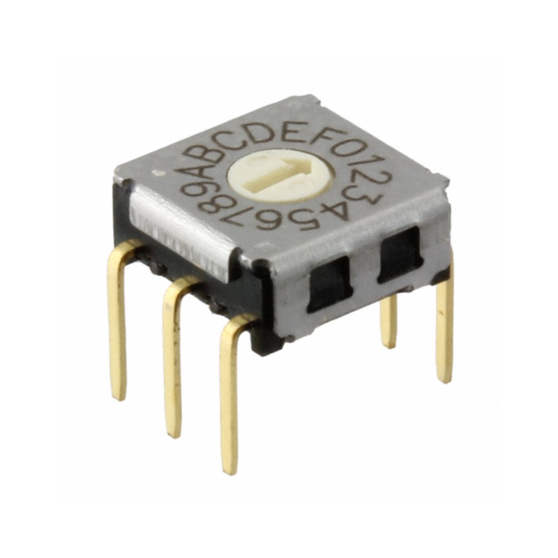 1 pcs : A6KV-162RF - SWITCH ROTARY DIP HEX 0.025A 24V