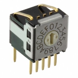 1 pcs : A6KV-164RF - SWITCH ROTARY DIP HEX 0.025A 24V