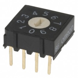 1 pcs : A6R-101RF - SWITCH ROTARY DIP BCD 0.025A 24V