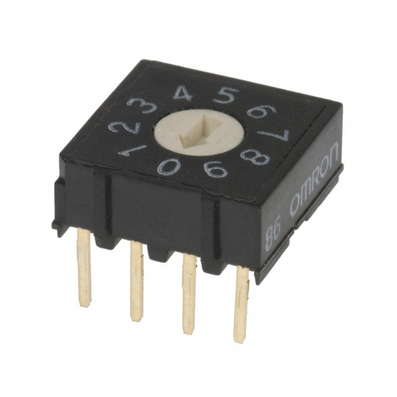 1 pcs : A6R-101RF - SWITCH ROTARY DIP BCD 0.025A 24V