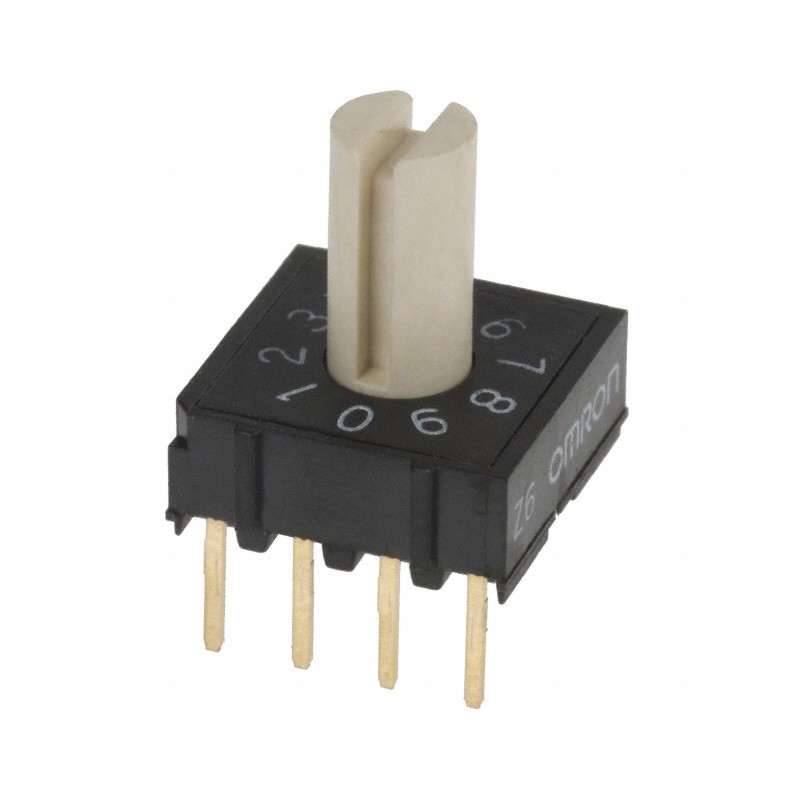 1 pcs : A6R-101RS - SWITCH ROTARY DIP BCD 0.025A 24V