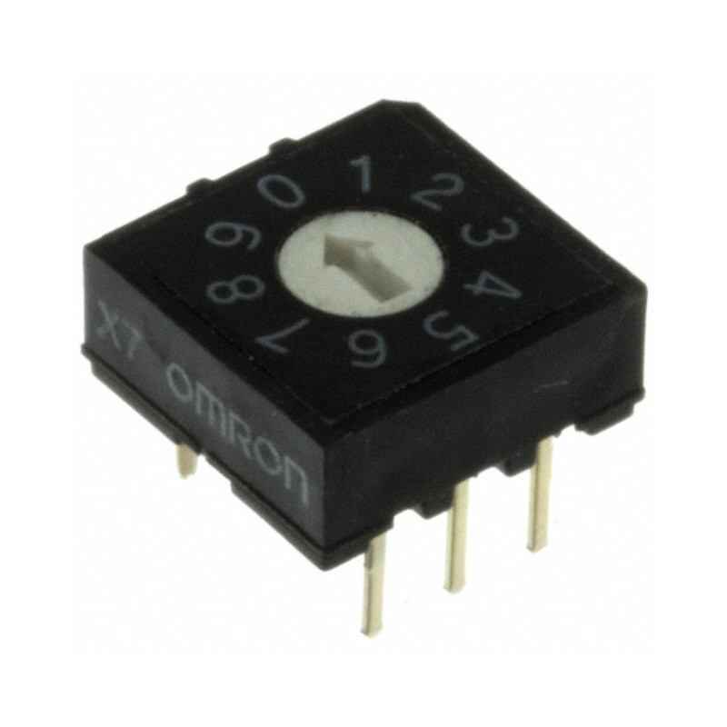 1 pcs : A6R-102RF - SWITCH ROTARY DIP BCD 0.025A 24V