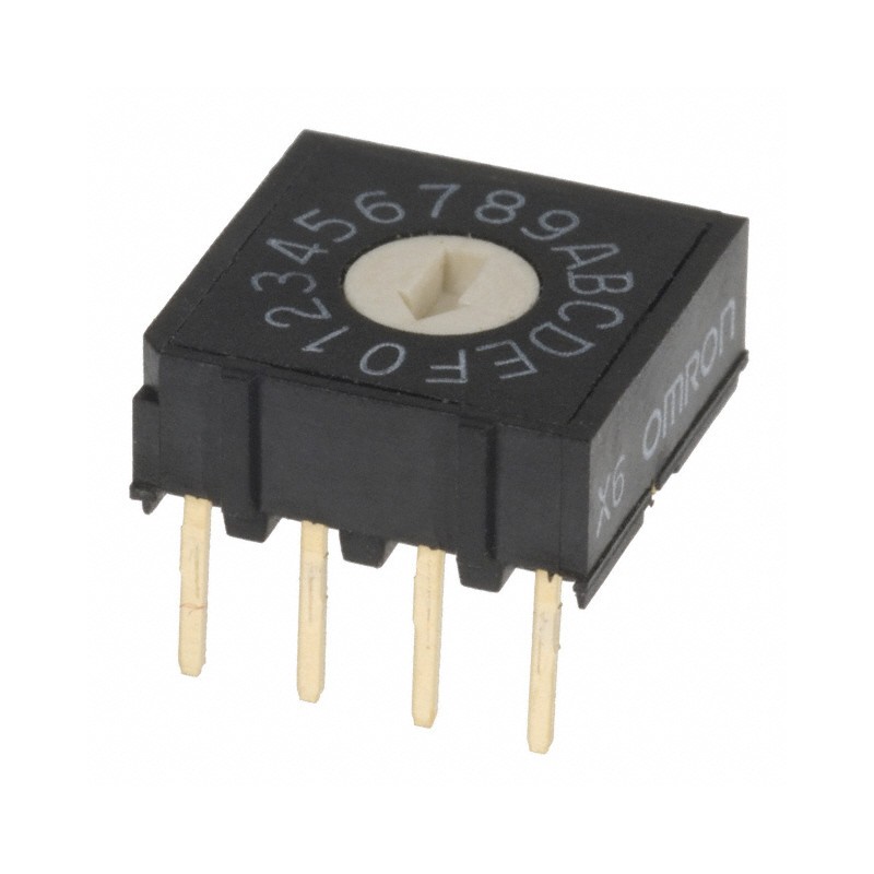 1 pcs : A6R-161RF - SWITCH ROTARY DIP HEX 0.025A 24V