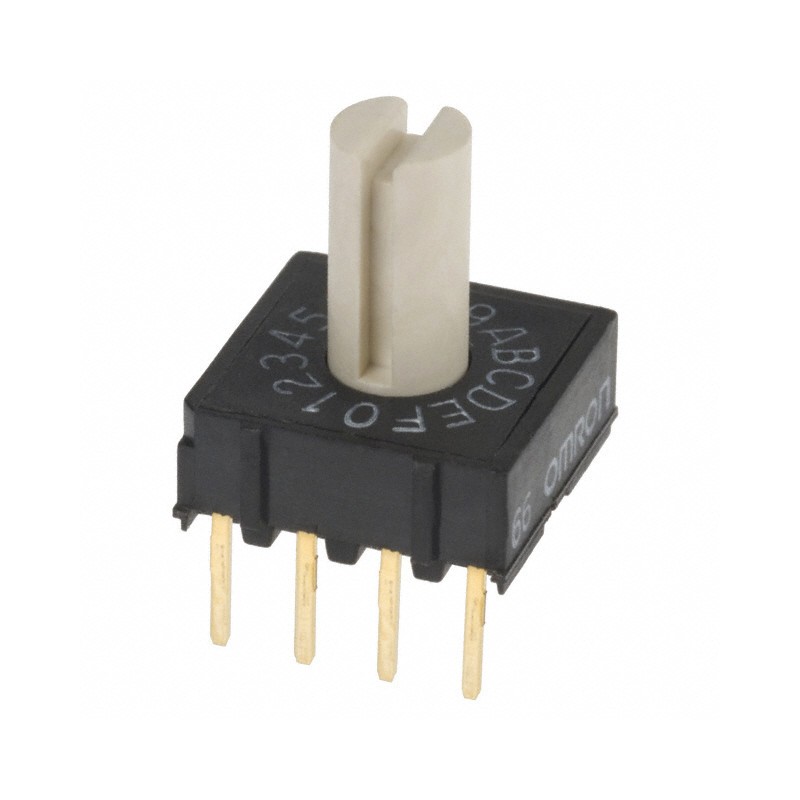 1 pcs : A6R-161RS - SWITCH ROTARY DIP HEX 0.025A 24V