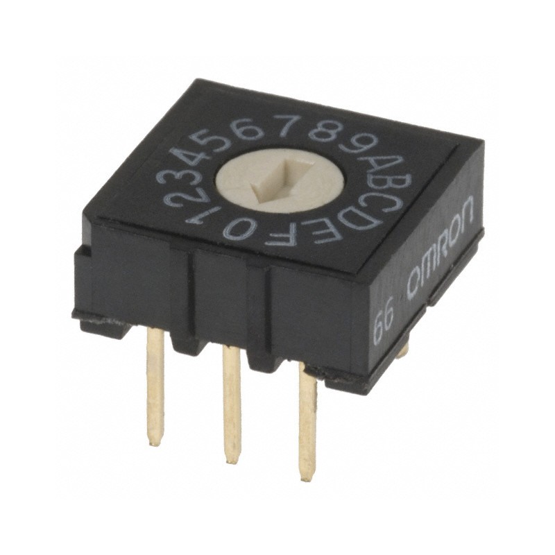 1 pcs : A6R-162RF - SWITCH ROTARY DIP HEX 0.025A 24V