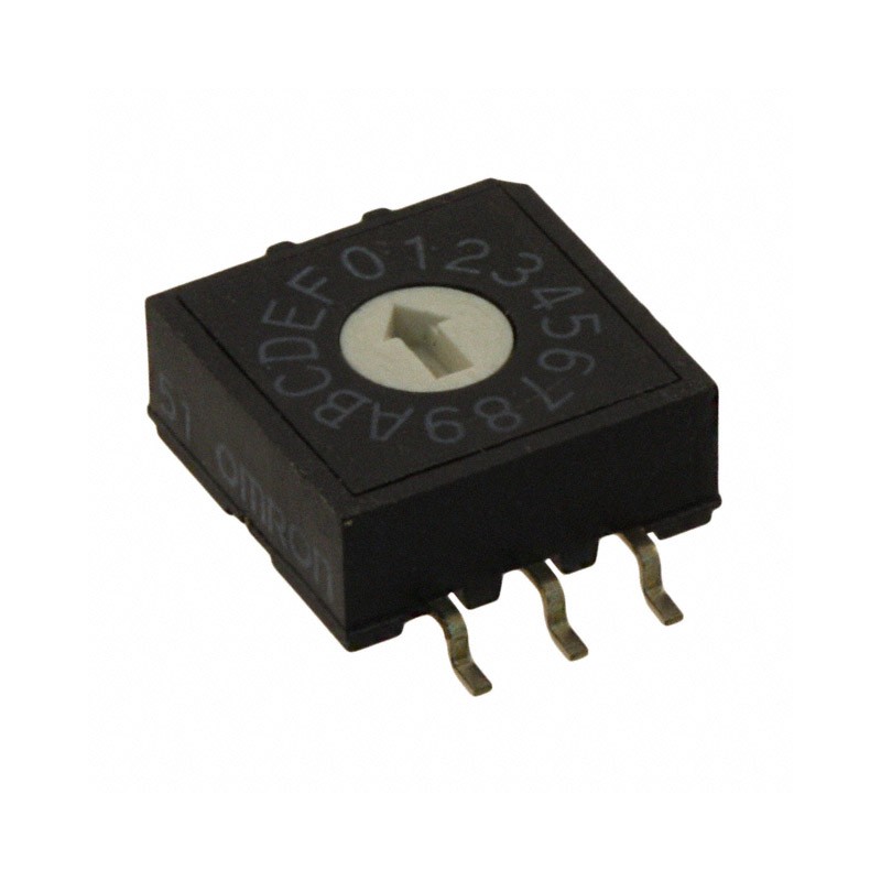 1 pcs : A6RS-161RF-P - SWITCH ROTARY DIP HEX 0.025A 24V